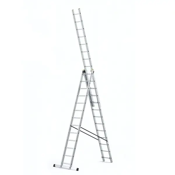 Scara profesionala din aluminiu, 3 tronsoane 3 x 13 trepte