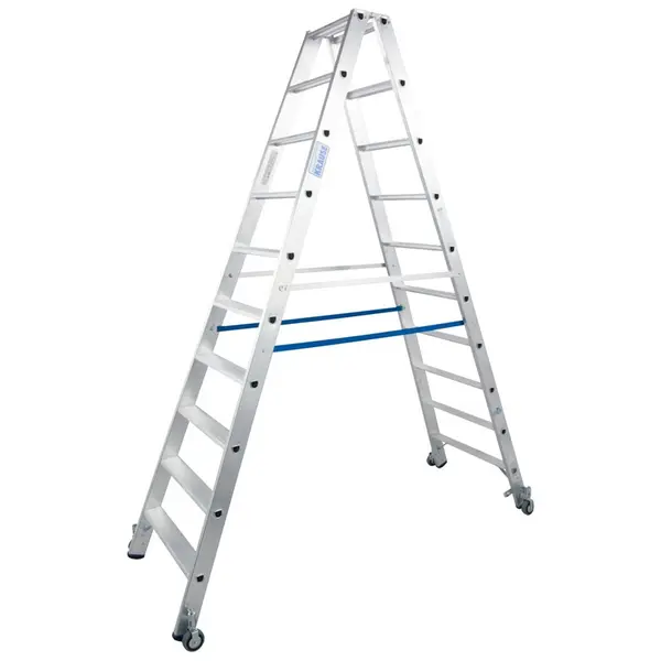 Scara Stabilo dubla 2x10, trepte cu roti