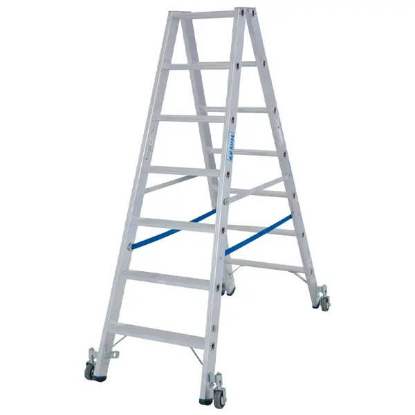 Scara Stabilo dubla 2x7, trepte cu roti