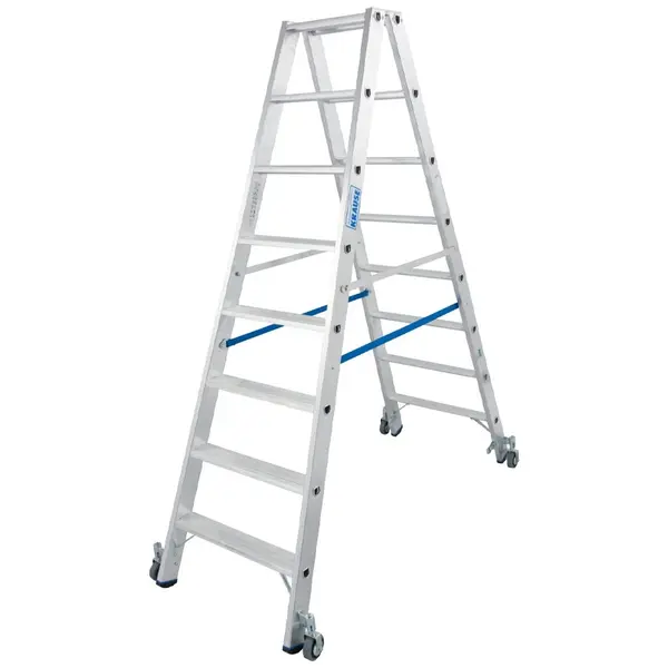 Scara Stabilo dubla 2x8, trepte cu roti