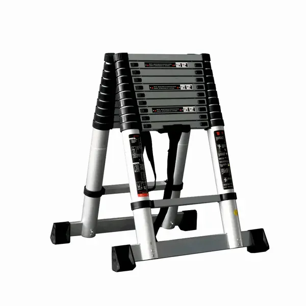 Scara telescopica din aluminiu dubla MESTERINO TOOLS JL-101-2X3.2, 3.2+3.2 metri, 2x11 trepte, greutate maxima 150 kg