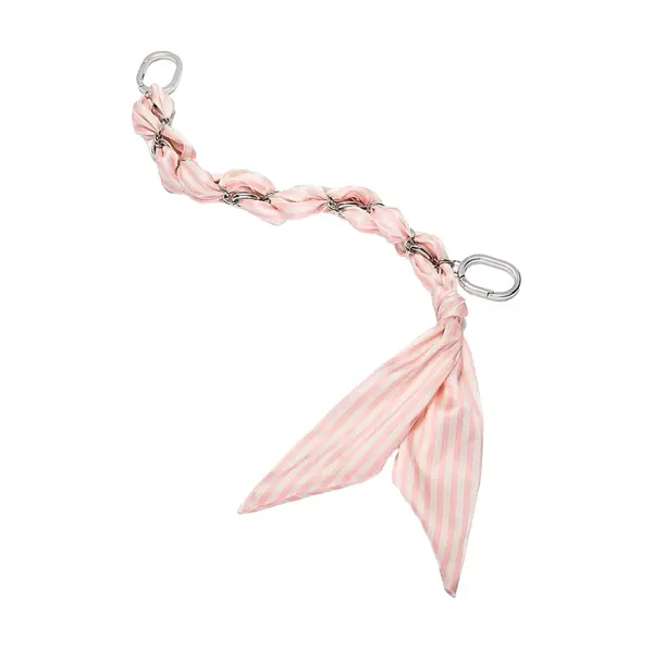 Scarf chain bag charm pink