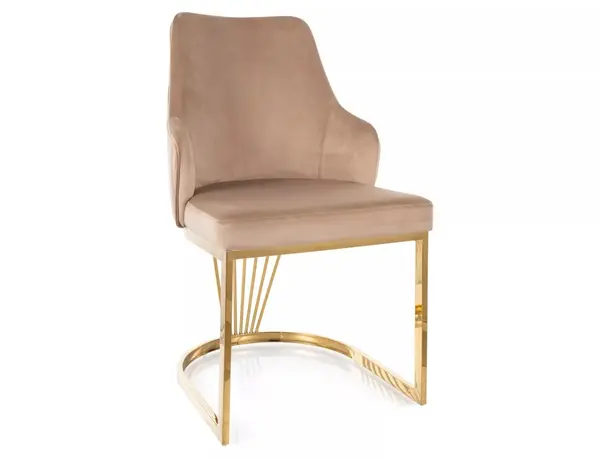 Scaun Alure velvet bej/auriu Blu28