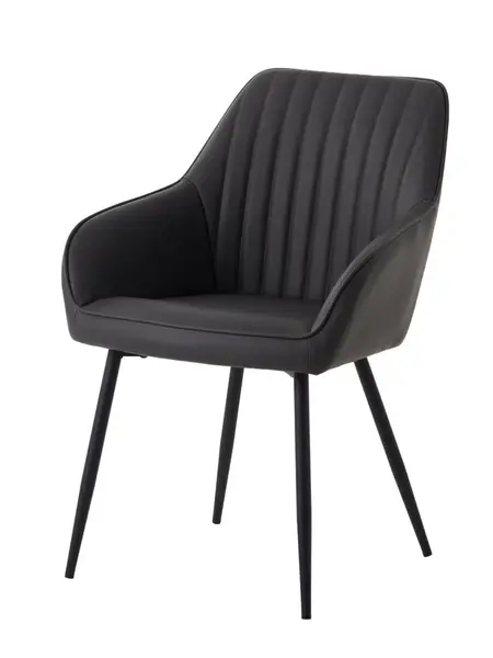 Scaun ARLEN STRIPE PU - Gri inchis