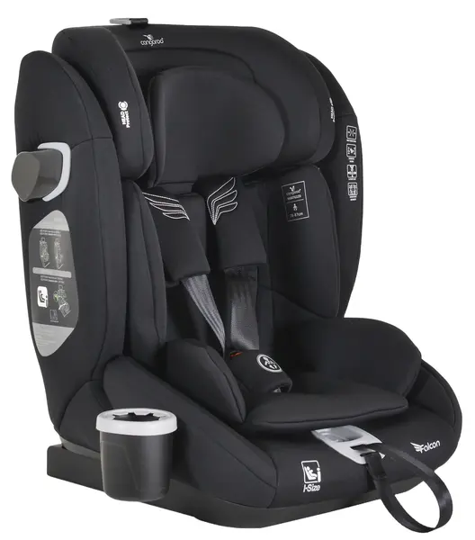 Scaun auto Cangaroo - Falcon, i-Size, 76-150 cm, Pirate-black