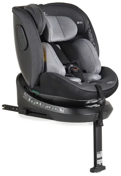 Scaun auto Cangaroo - Hoku, IsoFix, i-Size, 40-150 cm, gri