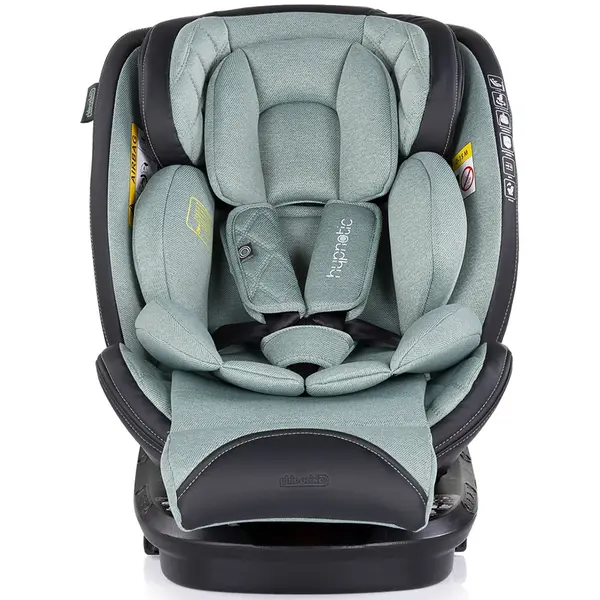 Scaun auto Chipolino Hypnotic Basil I-Size 40-150 cm cu sistem Isofix, Top tether, Sezut rotativ