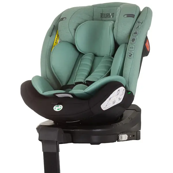 Scaun Auto Chipolino Tourino, i-Size, Isofix, rotire 360, 40-150cm, verde KID060886, la doar 779,00 lei