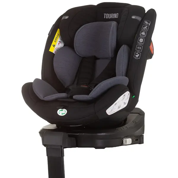Scaun Auto Chipolino Tourino, i-Size, Isofix, rotire 360, 40-150cm, negru KID060831, la doar 779,00 lei