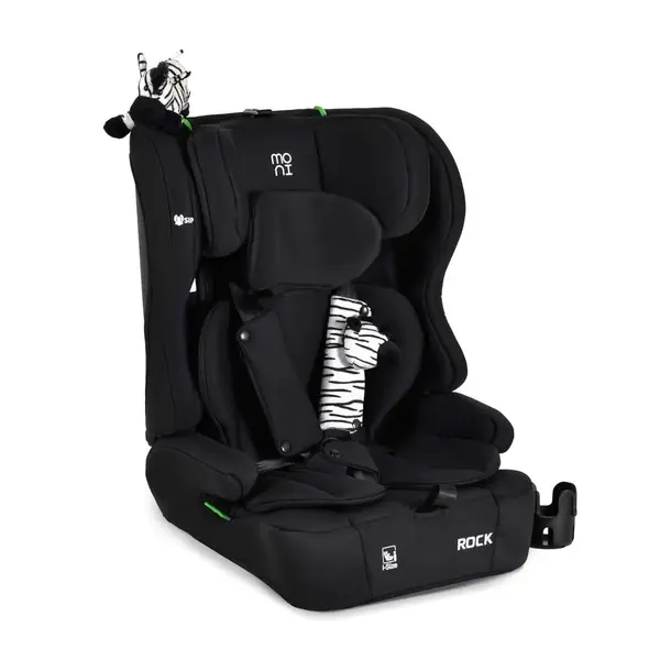 Scaun auto cu 2 jucarii Moni i-Size Rock SIP (76-150 cm) Negru