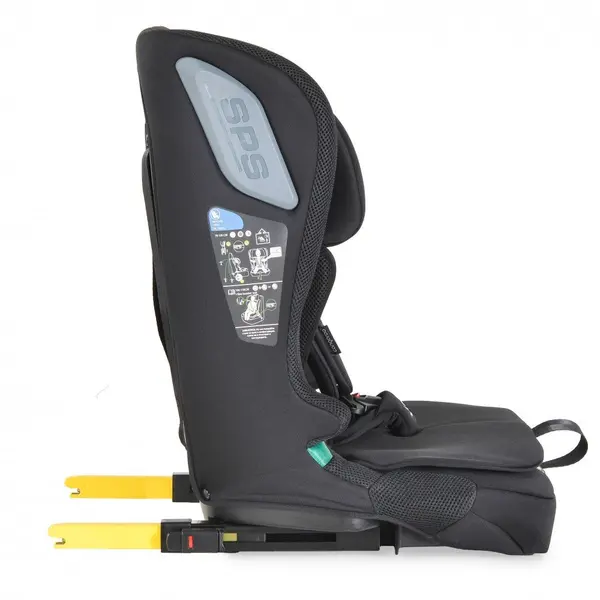 Scaun auto cu Isofix Cangaroo I-Drive Phantom Black I-Size 76-150cm,model pliabil compact,inaltime reglabila,centuri de siguranta,top tether,sistem protectie impact lateral SPS,tetiera reglabila,husa detasabila,perna reductor