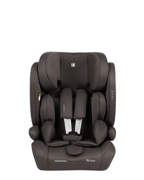 Scaun auto cu ISOFIX KikkaBoo i-Cross i-SIZE Brown 76-150 cm,tetiera reglabila in 13 pozitii cu spuma de memorie,centura top tether,husa detasabila,perna reductor