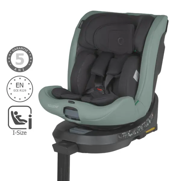 Scaun auto iSize, Coccolle Ario, 40-150 cm, Forest Sage