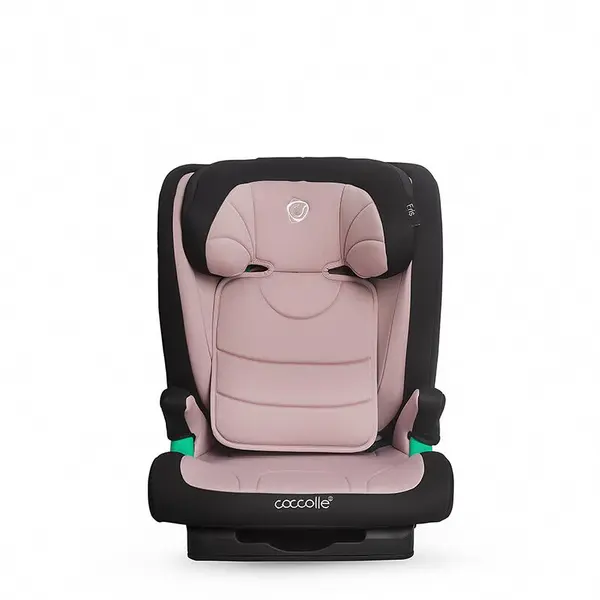 Scaun auto iSize Isofix Coccolle Eris, 100-150 cm, Tetiera si spatar reglabile, Pozitie somn junior, Cotiere confortabile, Omologat R129, Bare isofix reglabile, Dessert Rose