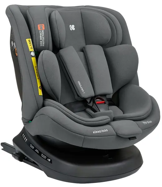 Scaun auto KikkaBoo - i-Defend, 360°, i-Size, IsoFix, 40-150 cm, Grey