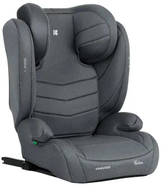 Scaun auto KikkaBoo - i-Stand, IsoFix, i-Size, 100-150 cm, Dark Grey