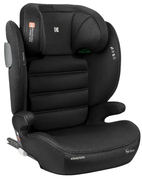 Scaun auto KikkaBoo - i-Track, IsoFix, i-Size, 100-150 cm, negru