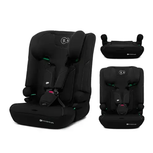 Scaun Auto Kinderkraft Comfy 75-150 Cm, 15 luni - 12 ani, ECE R129 i-Size, Negru