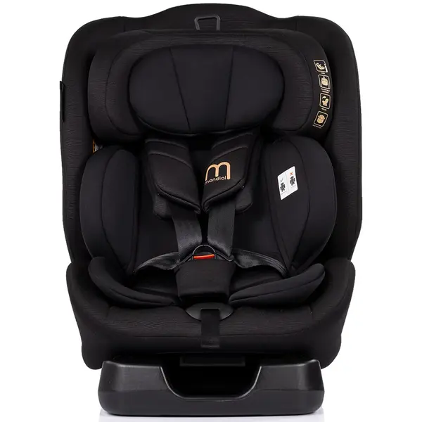 Scaun auto pentru copii Chipolino Mondial Noir 40-150 cm I-Size cu spatar reglabil