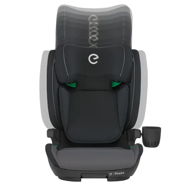 Scaun auto pentru copii Espiro Theta Negru 100x150 cm, ajustabil, sistem de prindere Isofix