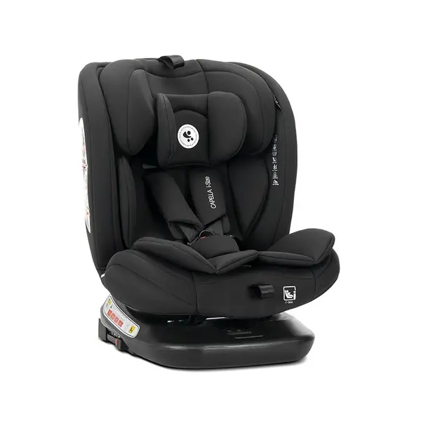 Scaun auto pentru copii i-Size Capella Black cu isofix, rotativ 360 grade, 0 luni-12 ani, 40-150 cm