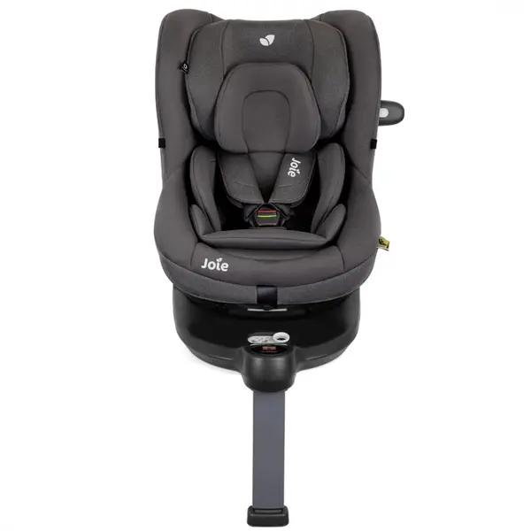Scaun auto pentru copii Joie i-Spin 360 Thunder 40-105 cm, testat ADAC si certificat R129, rotativ, spatar reglabil, tetiera ajustabila, baza cu picior de sustinere, SPS