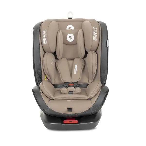 Scaun auto pentru copii Lorelli Ares Beige i-Size, isofix, anti rebound bar, rotativ, 40-150 cm, 0 luni-12 ani