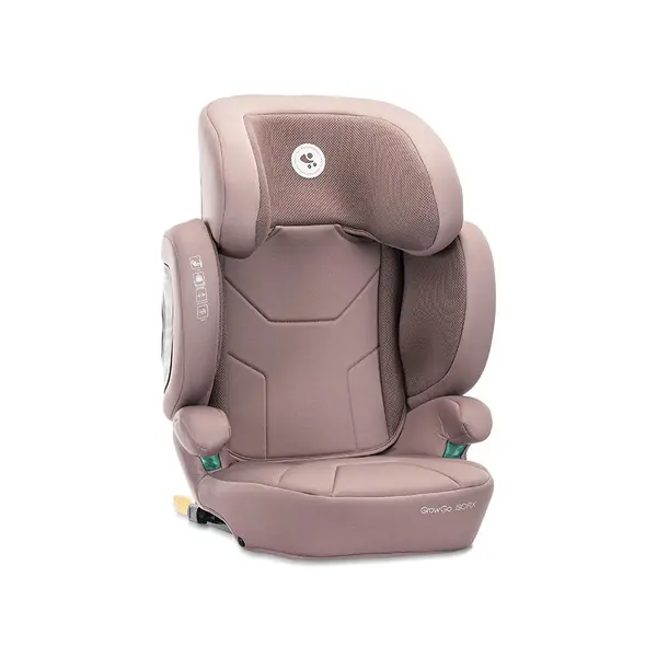 Scaun auto pentru copii Lorelli Growgo Pink cu isofix, pliabil, protectii laterale extensibile, tetiera reglabila, 100-150 cm, 3-12 ani