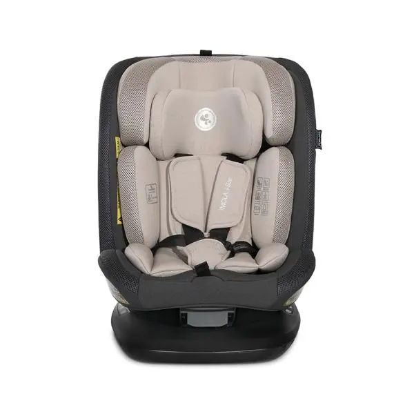 Scaun auto pentru copii Lorelli Imola Beige i-Size, isofix, rotativ, 0 luni-12 ani, 40-150 cm