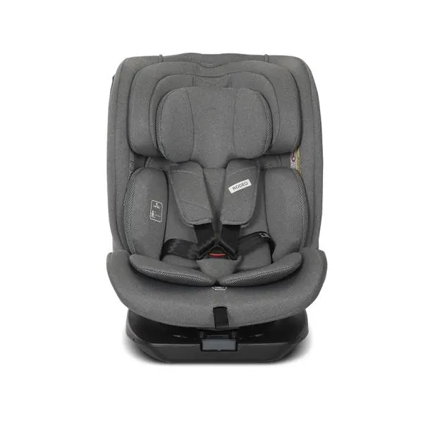 Scaun auto pentru copii Lorelli Rodeo Grey i-Size, isofix, rotativ, protectie SPS la impact lateral, 0 luni-12 ani, 40-150 cm