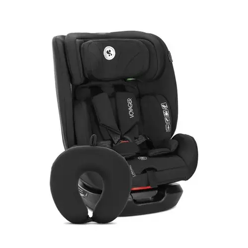 Scaun auto pentru copii Lorelli Voyager, i-Size, inclusa pernuta de calatorie, 0 luni-12 ani, 40-150 cm, Negru