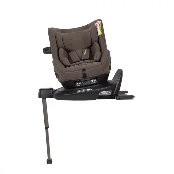 Scaun auto pentru copii Nuna PRUU Chestnut, 40-105 cm, testat ADAC si certificat R129, rotativ, spatar reglabil, tetiera ajustabila