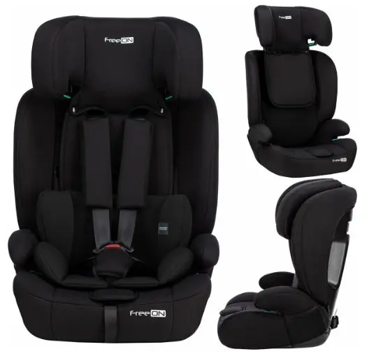 Scaun auto pentru copii Uran I-Size 76-150cm cu tetiera reglabila in 14 pozitii Black