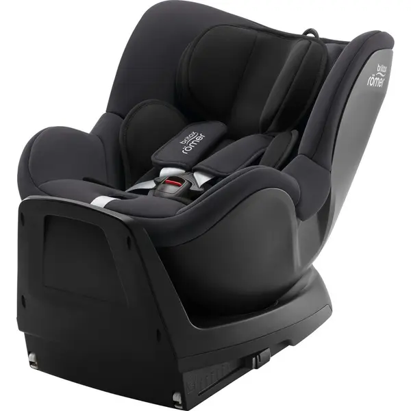 Scaun auto rotativ, 360º, Britax Römer, Cu baza inclusa, 0 luni - 4 ani, ISOFIX, DUALFIX PLUS, Midnight Grey