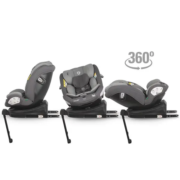 Scaun auto rotativ cu Isofix Coccolle Sidra iSize Premium Line Diamond black 40-150 cm,0-12 ani,4 pozitii de inclinare,Tetiera reglabila,Pozitie somn,Husa detasabila,Sistem antibasculare,Picior de fixare,Omologat R129
