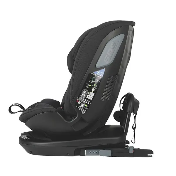 Scaun auto rotativ iSize Coccolle Velsa Jet Black cu isofix, top-tether, protectie la impact lateral, reglabil
