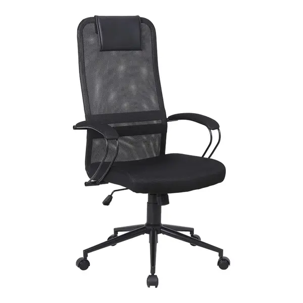 Scaun birou Lord I, Ergonomic, Negru, Structură Metalică, Neagră, 64x61x116-126 cm