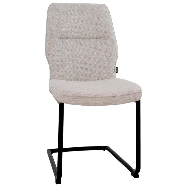 Scaun Cantilever din metal, textil, bej