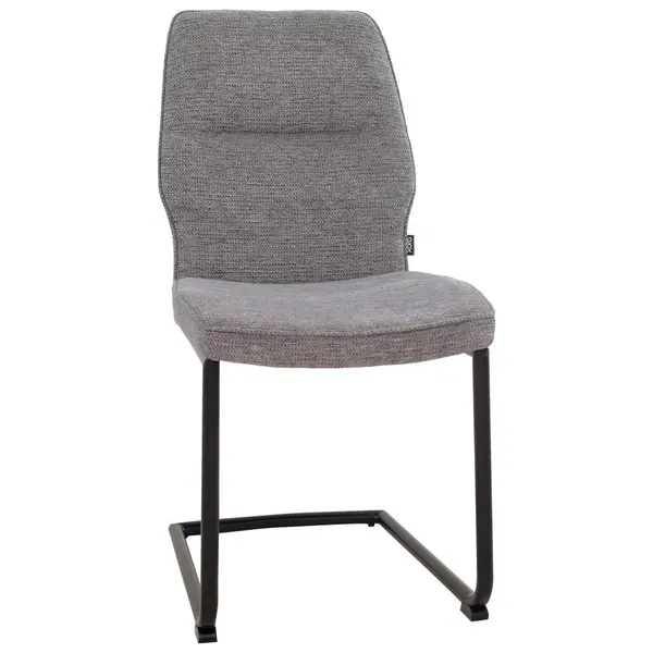 Scaun Cantilever din metal, textil, gri