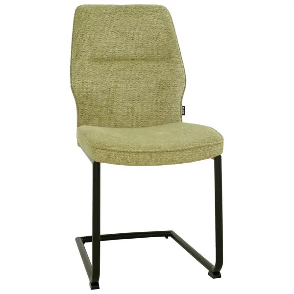 Scaun Cantilever din metal, textil, verde