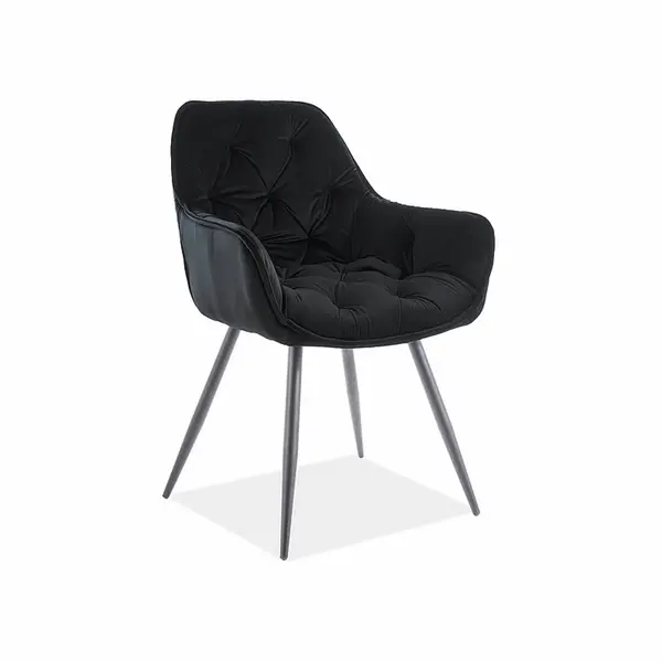 Scaun Cherry matt velvet negru99/negru