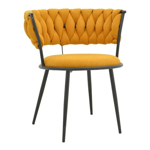 Scaun cu brate Alkia I Galben 57x58.5x72 cm