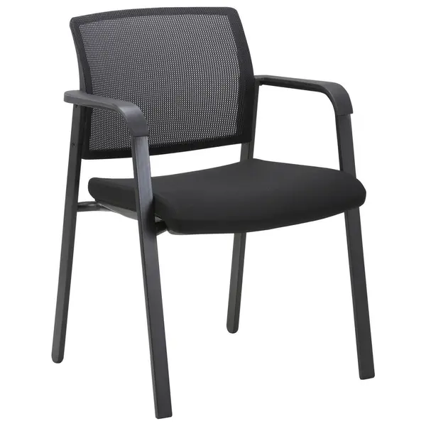 Scaun Cu Brațe din metal, plastic, textil, negru