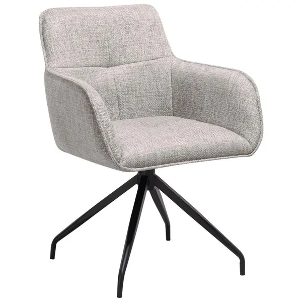 Scaun Cu Brațe din metal, textil, bej