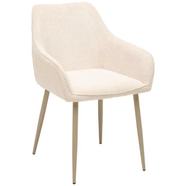 Scaun Cu Brațe din metal, textil, bej