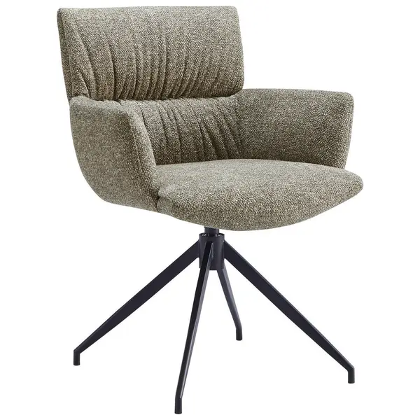 Scaun Cu Brațe din metal, textil, cappuccino