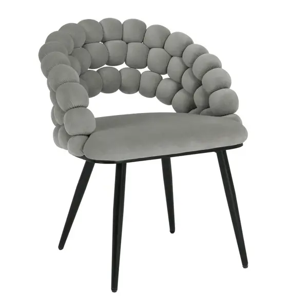 Scaun Cu Brațe din metal, textil, gri, negru