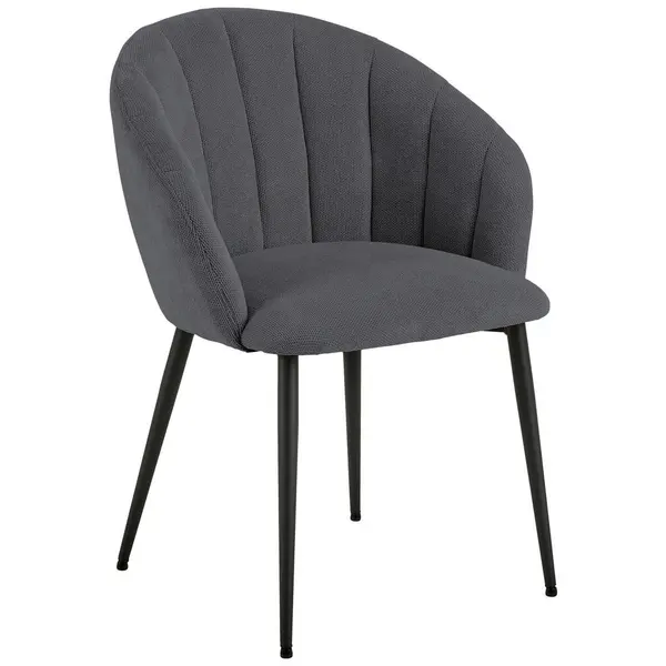 Scaun Cu Brațe din metal, textil, gri, negru