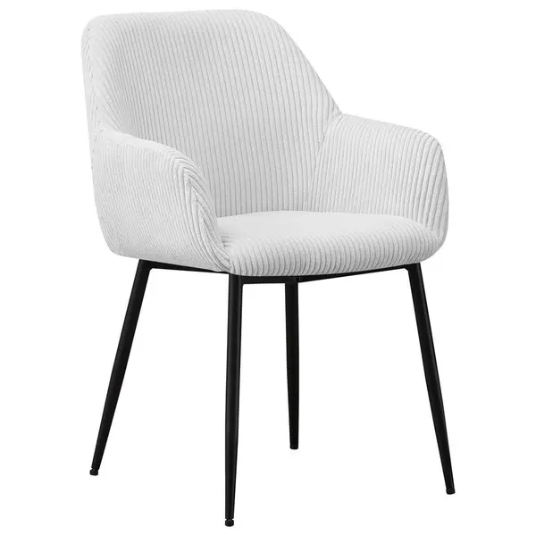 Scaun Cu Brațe din metal, textil, negru, bej