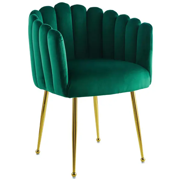 Scaun Cu Brațe din metal, textil, verde